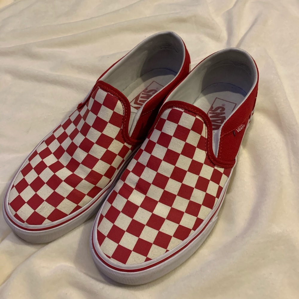 Red Checkered Vans